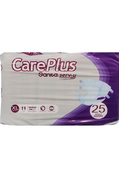 Care Plus Sanita Care Plus Adult Diapers 25 Pieces, Size XL