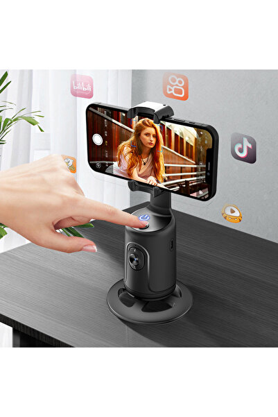 silabor Selfie Gimbal Telefon Tutucu Akıllı AI Yüz Tanıma 360° Cep Telefonu S...