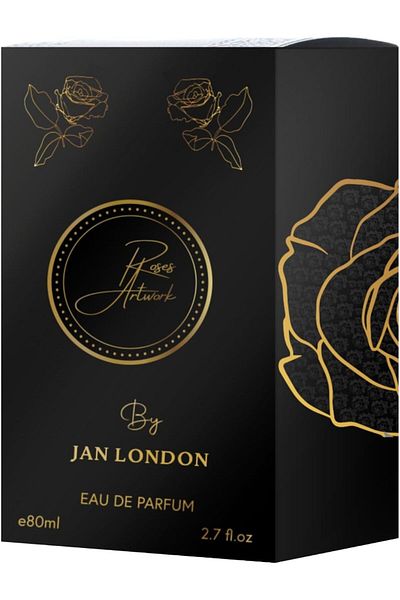 JAN LONDON Roses Artwork Eau de Parfum 80ml | Romantic Floral Scent for Men & Women, Long-Lasting Bliss