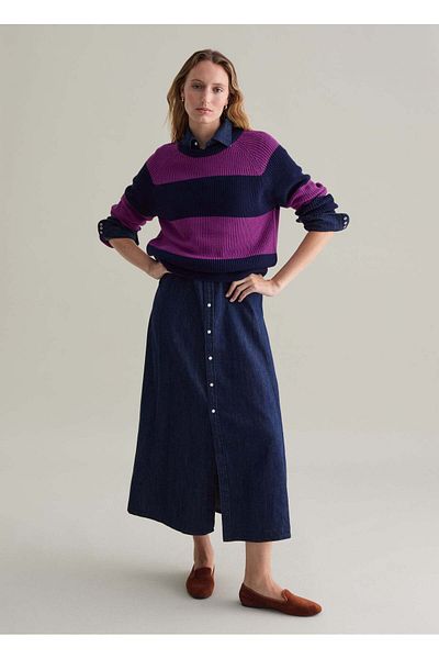 Ovs Striped Pullover With Raglan Sleeves