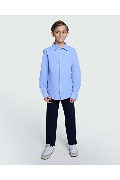 Ovs بنطلون تشينو أزرق داكن للأولاد - مظهر أنيق