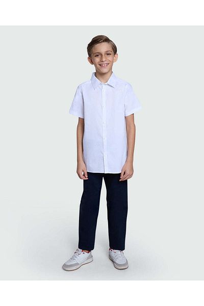 Ovs Bright White Short Sleeve Shirt For Boys –