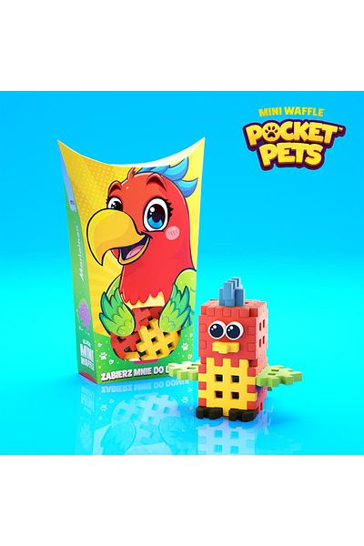 Marioinex Travel construction set, Parrot, 25 pieces, Micro Waffles,