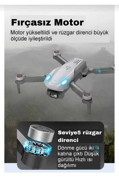 lasttech G7 Pro Çift kameralı,Katlanabilir,kumandalı Uygulama Kontrollü Drone