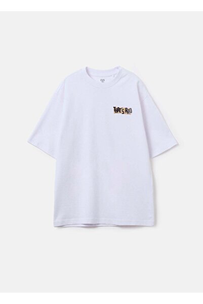 Ovs تي شيرت برقبة دائرية مع حروف مطبوعة