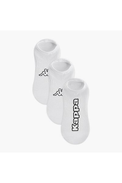 Kappa Logo Print Non Terry Trainer Socks - Set of 3