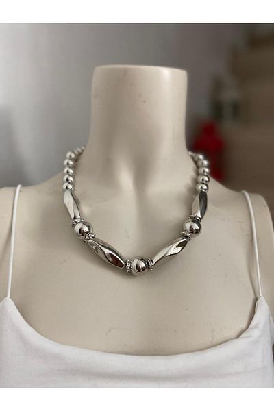 canan dizayn Bohem Bai̇n - Talak Necklace Collier (Silver)
