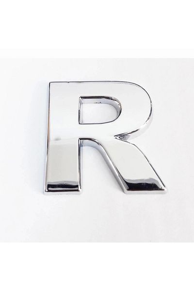 PRATİKOBA Cemax Letter R 3.75 cm Chrome Adhesive