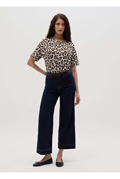 Ovs Short Sleeve Leopard Print T-Shirt