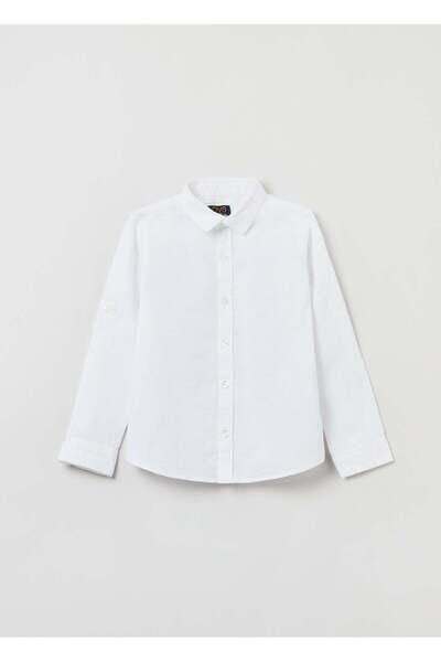 Ovs قميص من الكتان والقطن