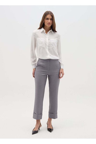 Ovs Crop Trousers With Folds