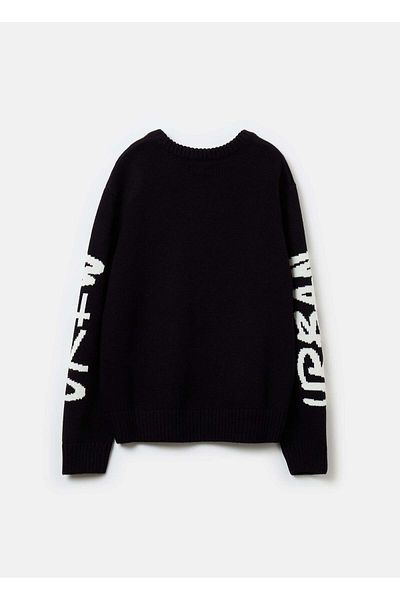 Ovs Oversized Pullover With Jacquard Lettering