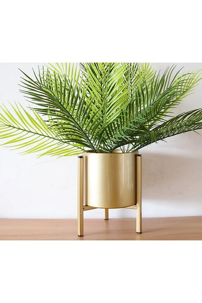 LUXXO Ghiveci decorativ metalic pentru podea sau masă, auriu XS, 19x19x24cm