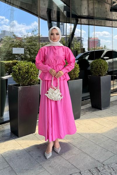 TrendParis Ruffled Hem Shirt Double Set