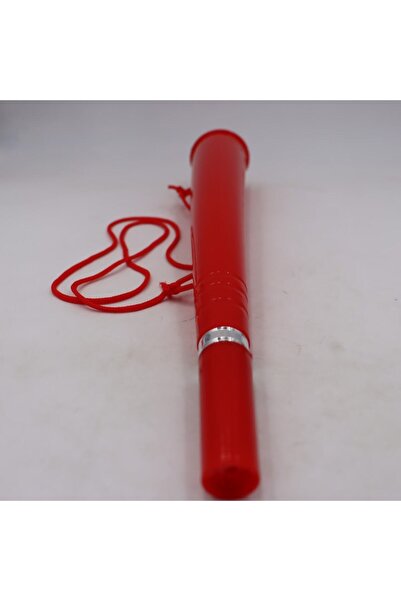 dalimag Vuvuzela Simple, Horn Type, For Parties, Stadiums, Rally, Red with Cord, 36 cm