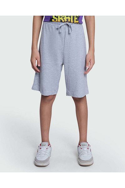 Ovs Basic Shorts In Grey Melange – Boys’ Pick