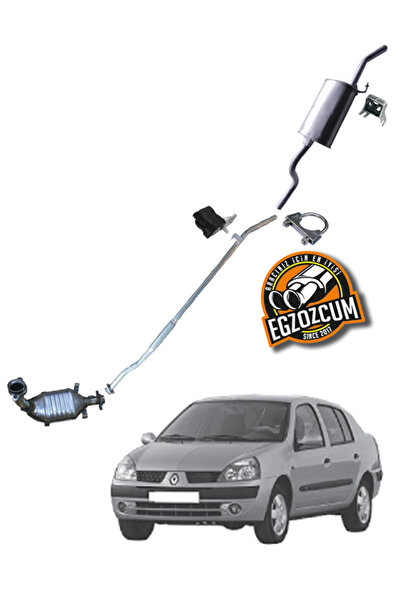 EGZOZCUM Renault reno Clio II Symbol Uyumlu sembol sedan komple egzoz takımı eksoz