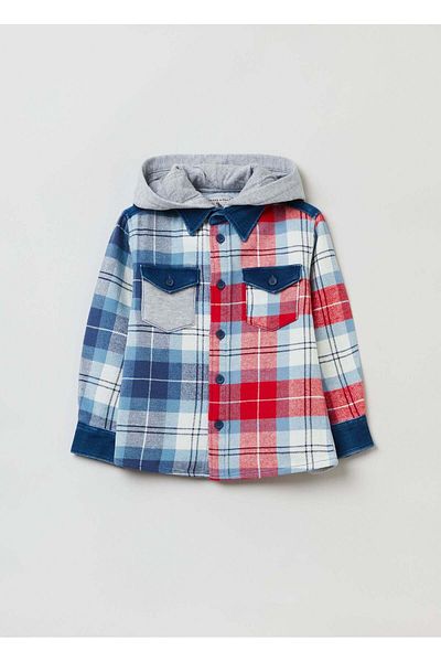 Ovs Housebrand Flannel Shirt With Fleece Hood