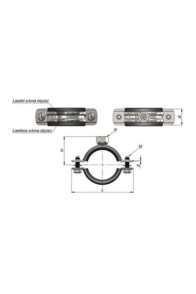 PRATİKOBA Nut Pipe Clamp 3/4