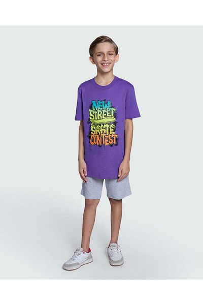 Ovs Basic Shorts In Grey Melange – Boys’ Pick
