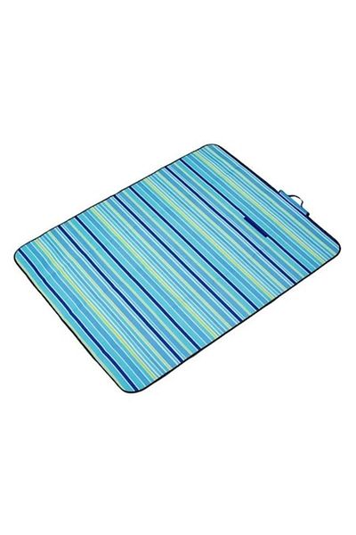 Lumi LUXURY Picnic Blanket Blue Striped 150x150 cm