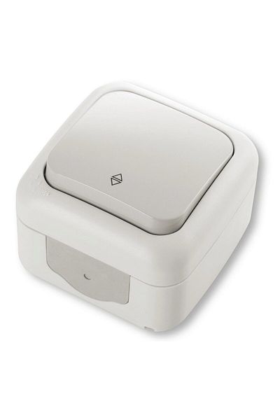 PANASONIC Comutator scară IP54 gri Palmiye Viko
