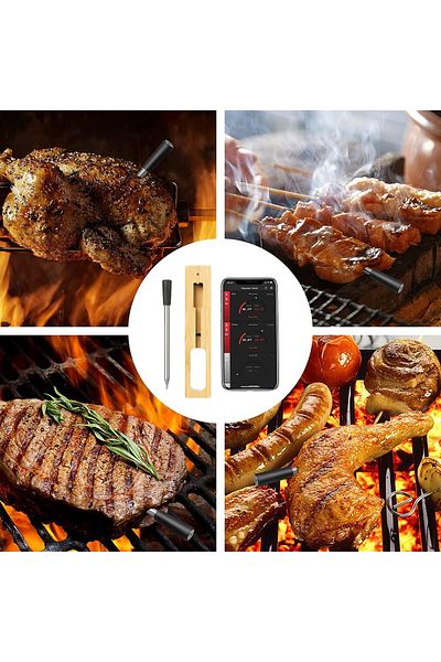 MOAWAVE Smart Kitchen Thermometer, Wireless Connection With Any Smartphone, Dedicated Mobile App