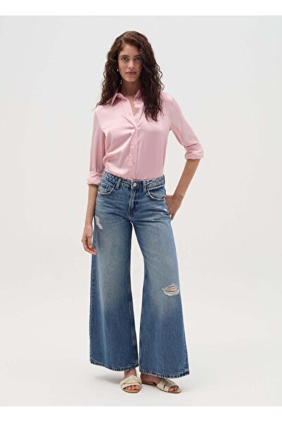 Ovs Satin Shirt With Side Splits