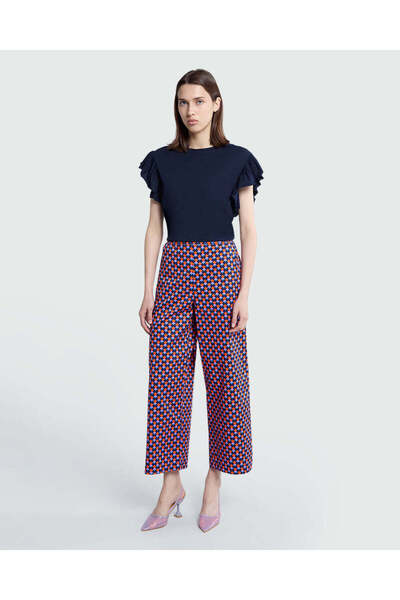 Ovs بنطلون مطبوع باللون الأزرق والوردي