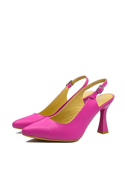 Dogati Pantofi eleganți Dogati, decupați la spate, fuchsia, din piele naturală