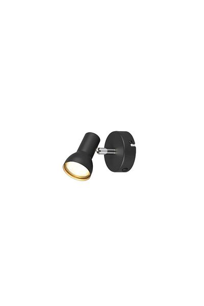 Trio Lighting Trio Cantar spotlight, Black, IP20, 1xGU10