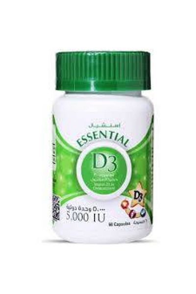ESSENTİAL Vitamin D3 5000 IU 60 Capsules