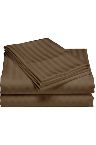 Pucioasa Damask bed sheet 140x240cm, brown