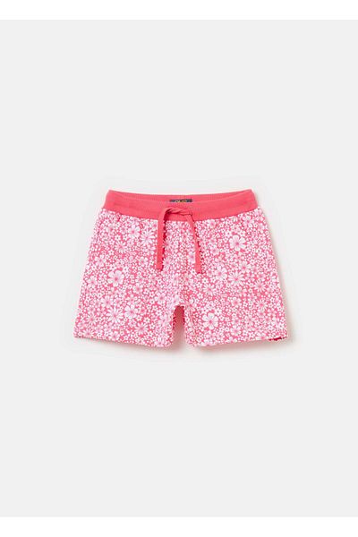 Ovs Shorts With Drawstring And Small Flowers Print