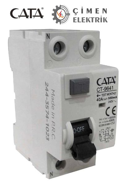 CPU ELEKTRONİK Cata Ct 9641 2X40 300Ma Single Phase Residual Current Relay 6Ka