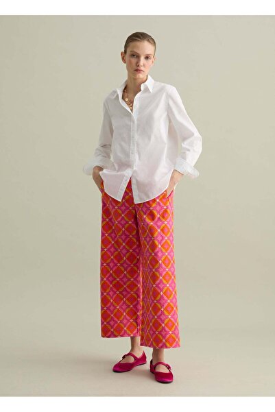 Ovs Wide-Leg Trousers With All-Over Print