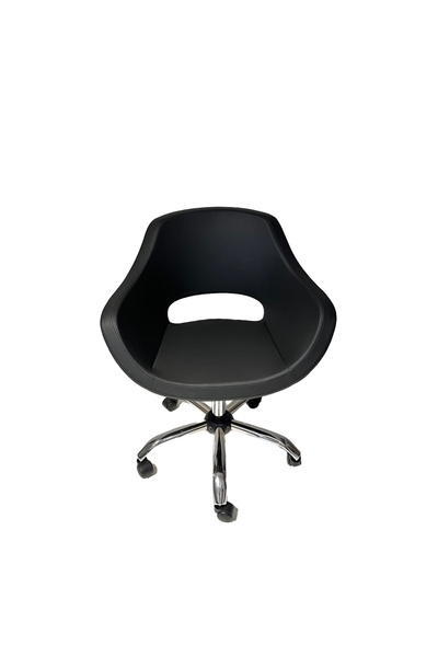 EKOPOL Krom Metal Ayaklı Deri | Ofis, Çocuk Odası Çalışma Sandalyesi (Ayarlan...