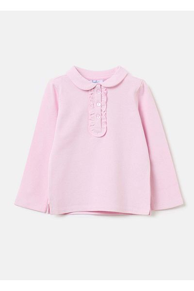 Ovs Piquet Polo Shirt With Frills