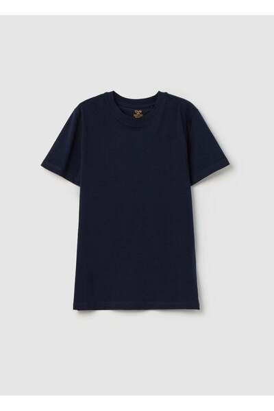 Ovs تي شيرت بلون واحد من القطن العضوي