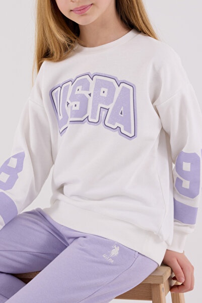 U.S. Polo Assn. Lisanslı Kız Çocuk Alt Üst 2 Parça Eşofman Takımı