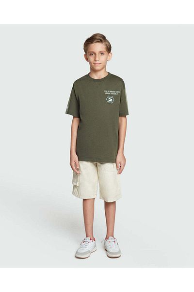 Ovs Cargo Shorts In Almond Milk – Boy Collection