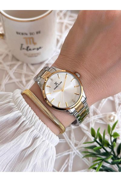 Daniel Klein Steel Cord 3 Atm Water Resistant Special Design Women Wrist Watch+Bracelet Vs.Blkt.0491