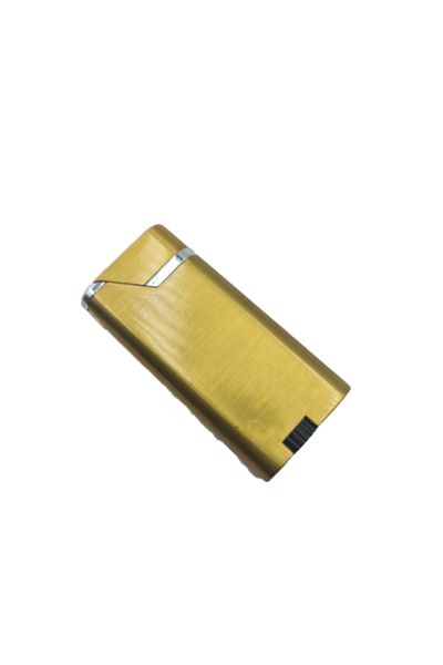 dalimag Metal Lighter with Lid, Windproof, Refillable, 7 cm, Yellow,