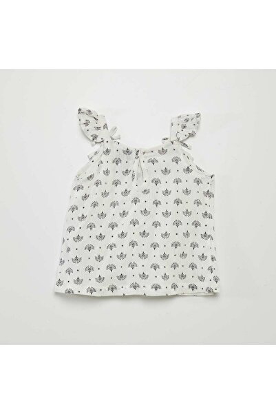 KIABI Blouse with ruffled straps WHITE