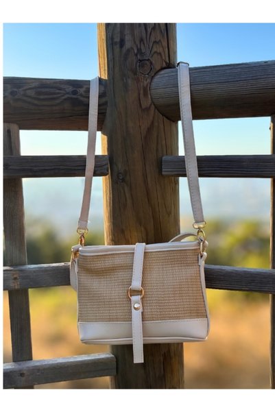 LadyVenüs Women's Straw Hand and Shoulder Bag, Crossbody Bag with Strap