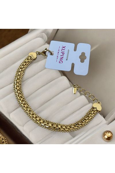 İNN JEWELLERY Xuping Bracelet Anti-Tarnish Antiallergic Mini Dorika Figured (2 Years Importer Guarantee)