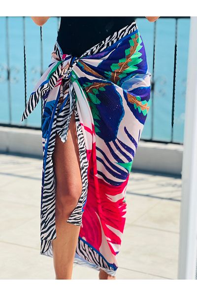 Whoknows Patterned Women's Pareo Beach Clothing Accessory