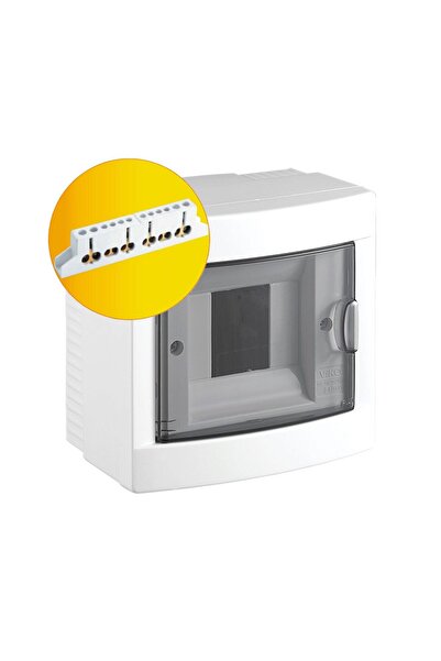 Viko by Panasonic Cutie Siguranțe 4M PT 1 Rand IP40 Ușă Transparentă