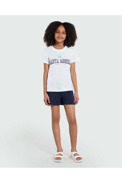 Ovs قميص جيرسي أساسي للبنات باللون الأزرق الداكن