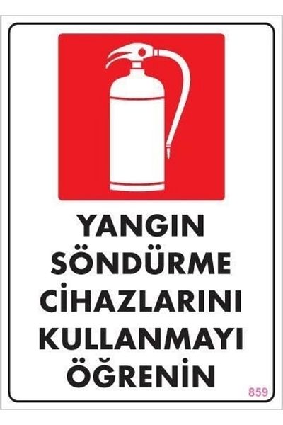 PRATİKOBA Fire Fighting Cylinder Warning Sign 25x35 CODE: 859